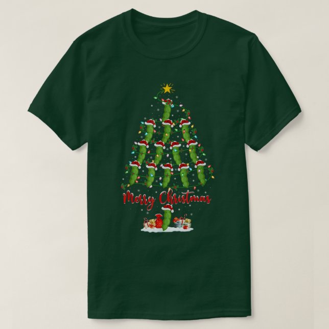Green Bean Lover Matching Santa Green Bean Christm T Shirt (Design framsida)