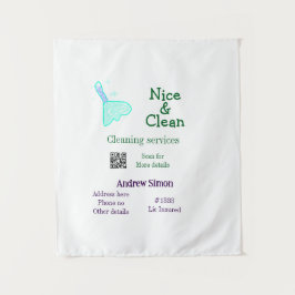 Green blue gitter clean mop add name address q r b