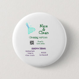 Green blue gitter clean mop add name address q r b knapp