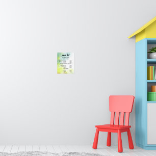 Green & Blue Prislista för konstnärliga verk Poster