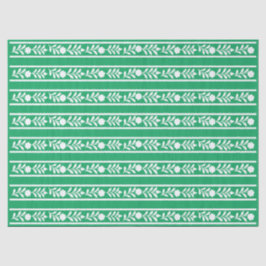 Green Bone Inlay Floral Border Decoupage Paper