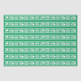Green Bone Inlay Floral Border Decoupage Paper