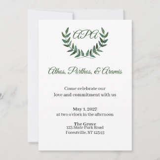 Green Branches Invitation Inbjudningar
