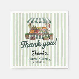 Green Bridal Shower Fresh Off The Market  Pappersservett