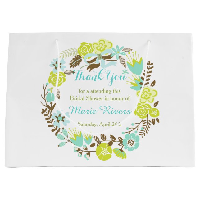 Green & Brown Floral Wreath Bridal Shower (Framsidan)