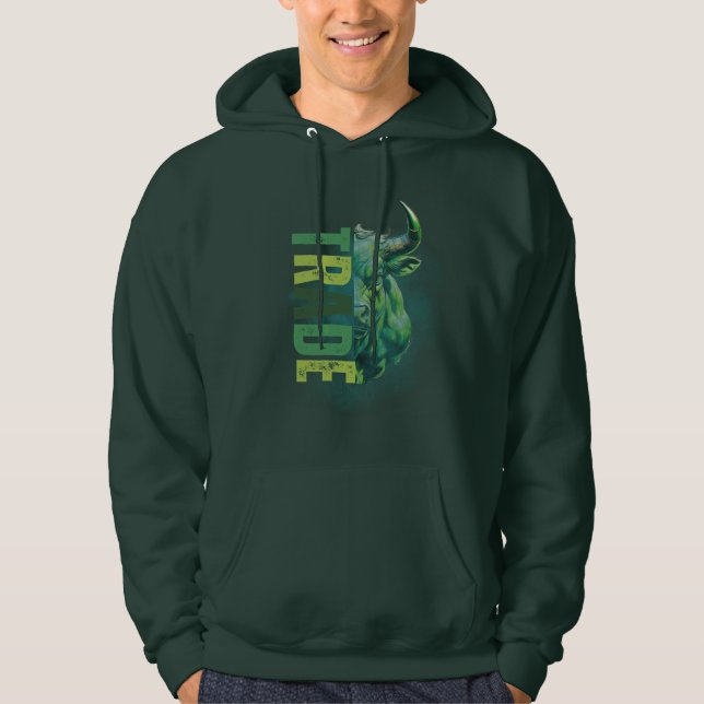 Green bull | Trade Design Hoodie (Framsida)