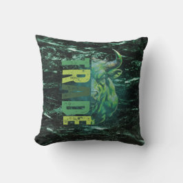 Green bull | Trade Design | Marble Kudde