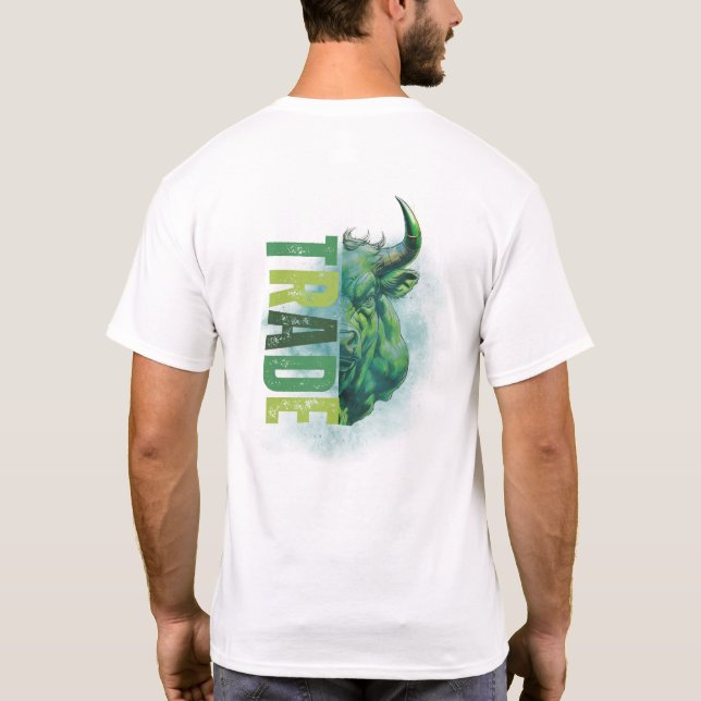 Green bull | Trade Design T Shirt (Baksida)