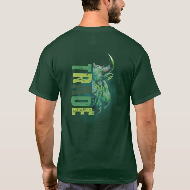 Green bull | Trade Design T Shirt (Baksida)