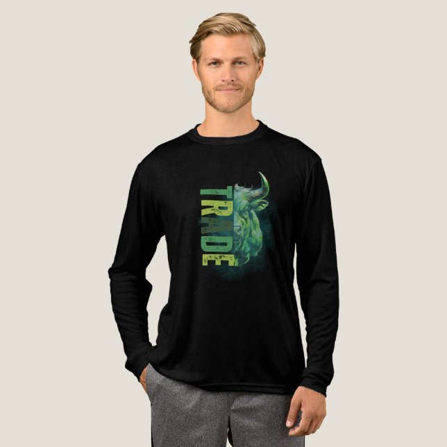 Green bull | Trade Design T Shirt (Hel framsida)