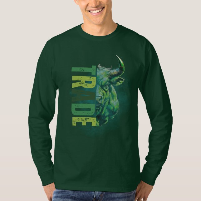 Green bull | Trade Design T Shirt (Framsida)