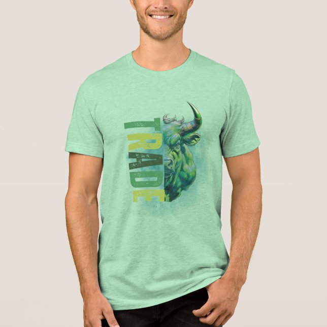 Green bull | Trade Design T Shirt (Framsida)