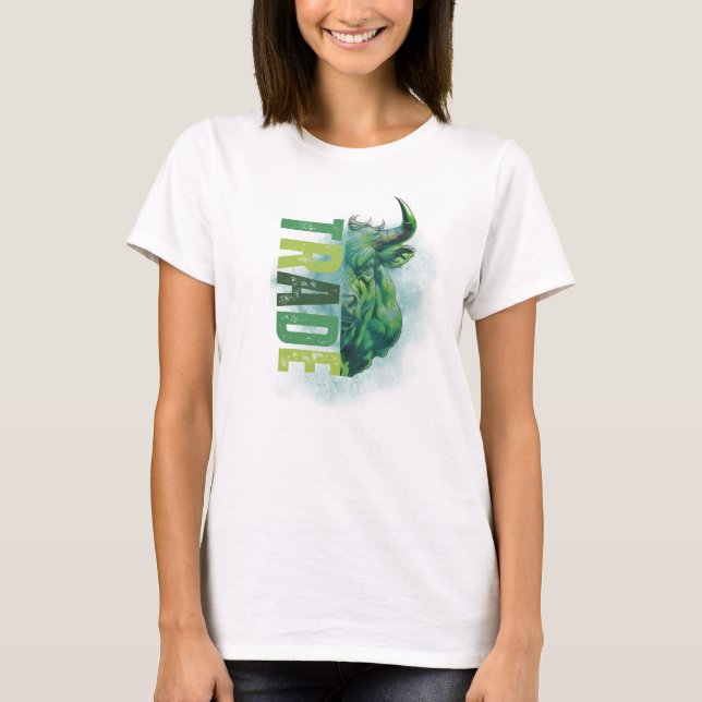 Green bull | Trade Design T Shirt (Framsida)