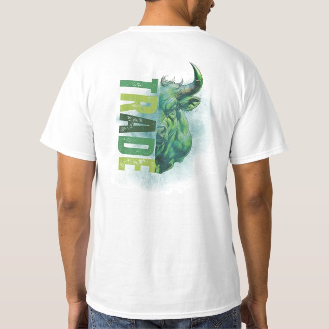 Green bull | Trade Design T Shirt (Baksida)