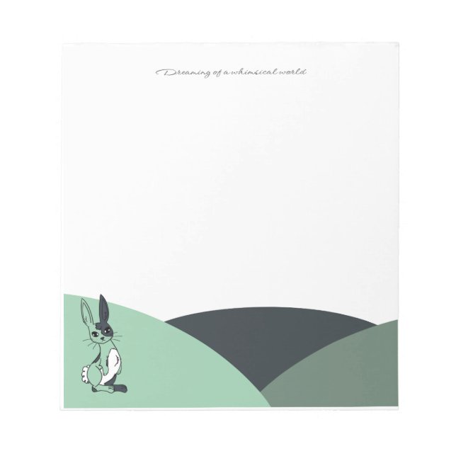 Green Bunny Notepad Anteckningsblock (Framsida)