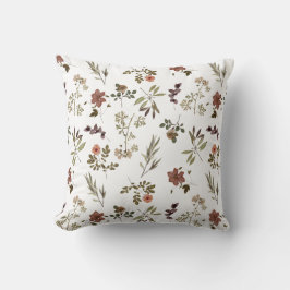 Green Burgundy Wildflower  Kudde