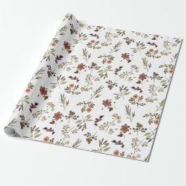 Green Burgundy Wildflower  Presentpapper