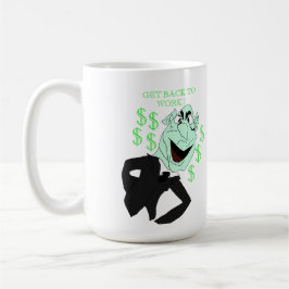Green business executive puppet kaffemugg