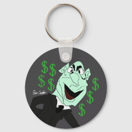 Green business executive puppet nyckelring