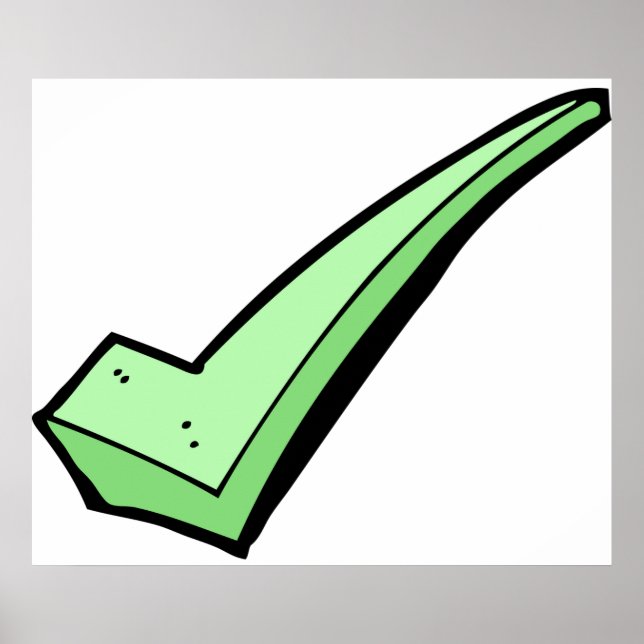 Green Check Mark Tick Symbol Poster (Framsidan)