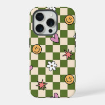 Green Checkerboard Aesthetic Phone Case