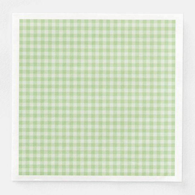 Green Checkerboard Pattern Pappersservett (Framsida)