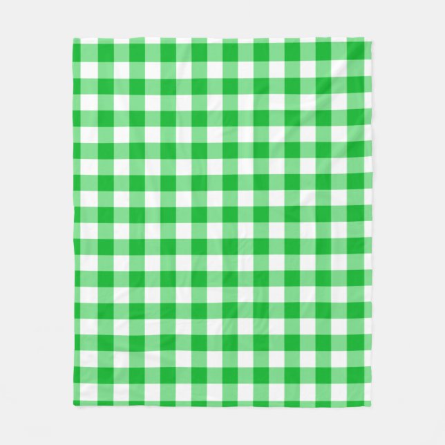 Green Checkered Square Seamless Pattern  Fleecefilt (Framsidan)