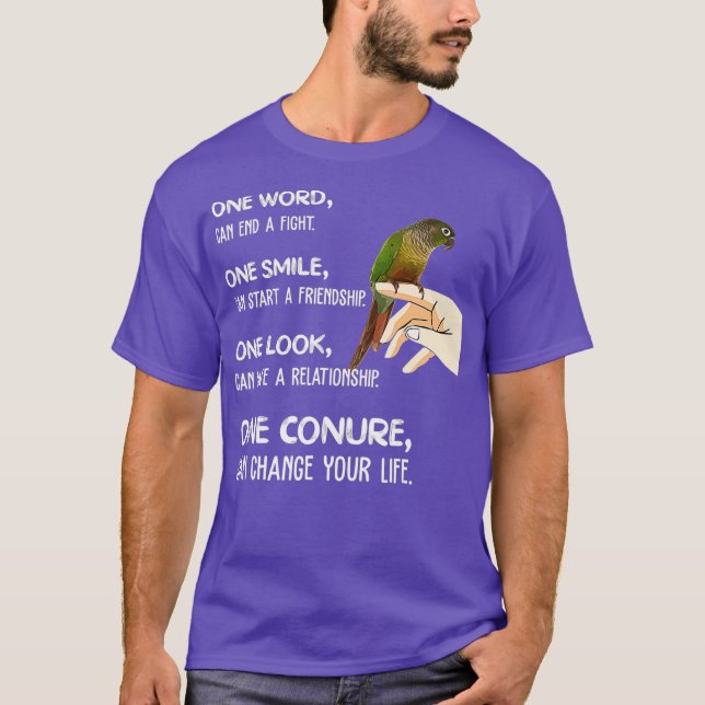 Green Cheek Conure Clothing One Conure Parrot T Shirt (Framsida)