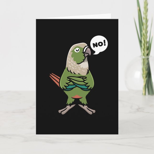 Green Cheek Conure Green-Cheeked Parakeet Kort (Framsida)