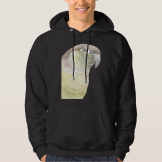 Green cheeked conure parrot watercolor painting hoodie