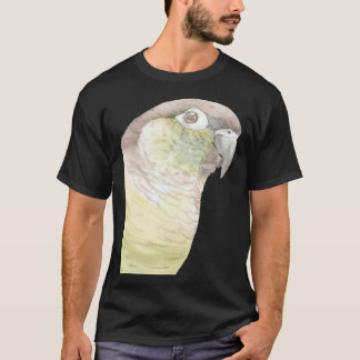 Green cheeked conure parrot watercolor painting t shirt