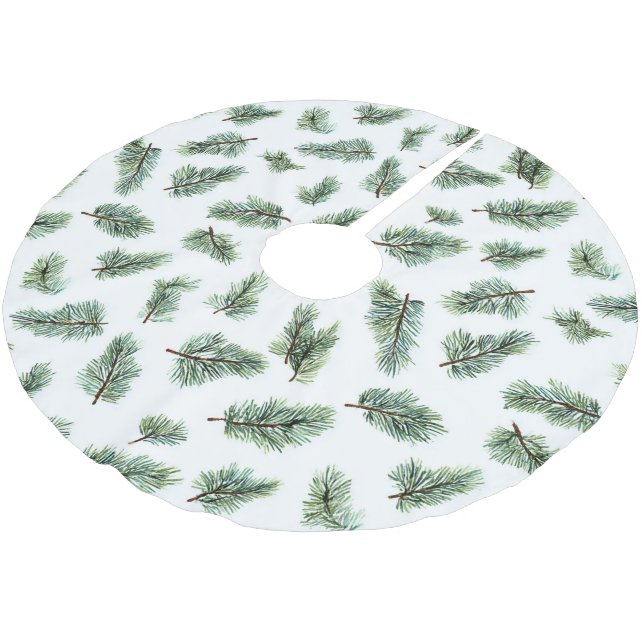 Green Christmas Pine Tree  Julgransmatta Borstad Polyester (Vinklad)