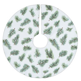 Green Christmas Pine Tree  Julgransmatta Borstad Polyester
