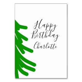 Green Christmas tree happy birthday December winte Bordsnummer