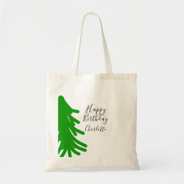 Green Christmas tree happy birthday December winte Tygkasse