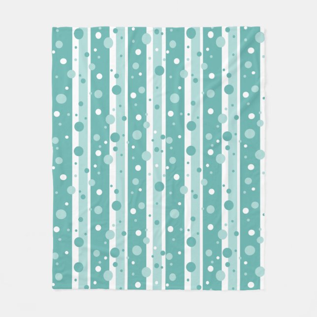 Green Circle Pattern Blanket Fleecefilt (Framsidan)