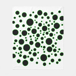 Green Circle Pattern Modern Abstract Blanket Fleecefilt