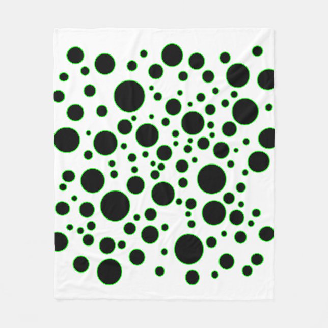 Green Circle Pattern Modern Abstract Blanket Fleecefilt (Framsidan)
