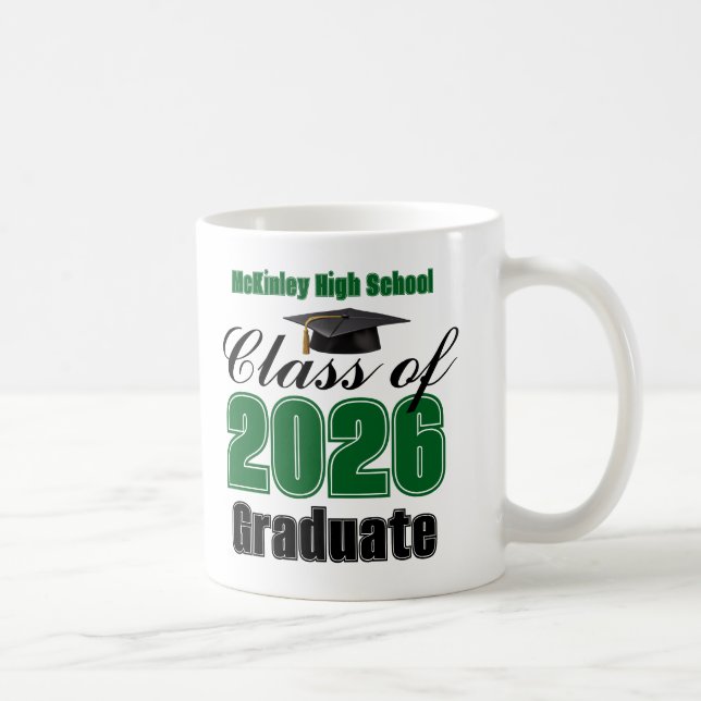 Green Class of 2026 Graduation Keepsake Kaffemugg (Höger)