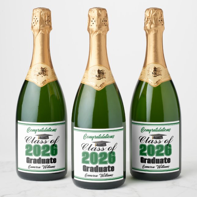 Green Class of 2026 Graduation Party Custom (Flaskor)