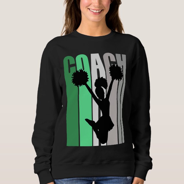 Green Coach Of Cheerleading Cheerleader Coach Teac T Shirt (Framsida)