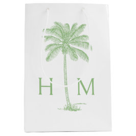 Green Coastal Palmetto Palm Monogram