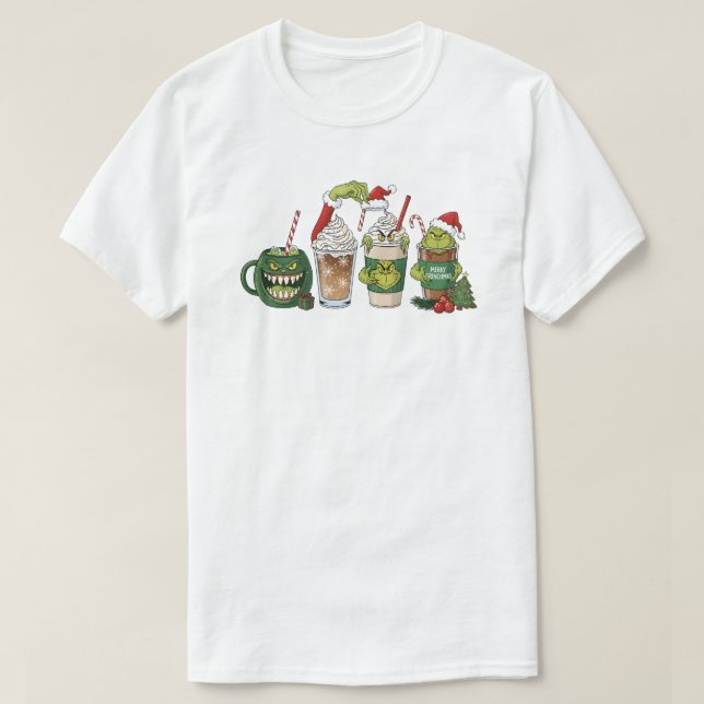 Green Coffee Drink, Funny Holiday Caffeine Design T Shirt (Design framsida)
