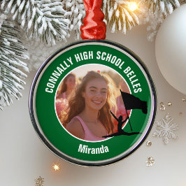 Green Color Guard Photo High School Christmas Julgransprydnad Metall