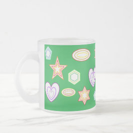 Green colour Shapes mug Frostad Glasmugg