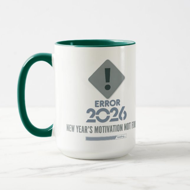 Green Combo Funny Error 2026 Two-Tone Mug Mugg (Vänster)