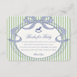 Green Coquette Bow Rocking Horse Books for Baby Tilläggskort