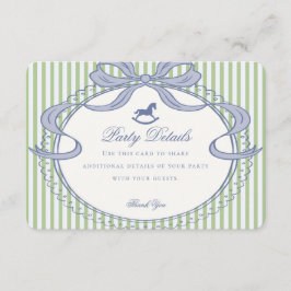 Green Coquette Bow Rocking Horse Details Tilläggskort