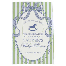 Green Coquette Rocking Horse Baby Shower Favors