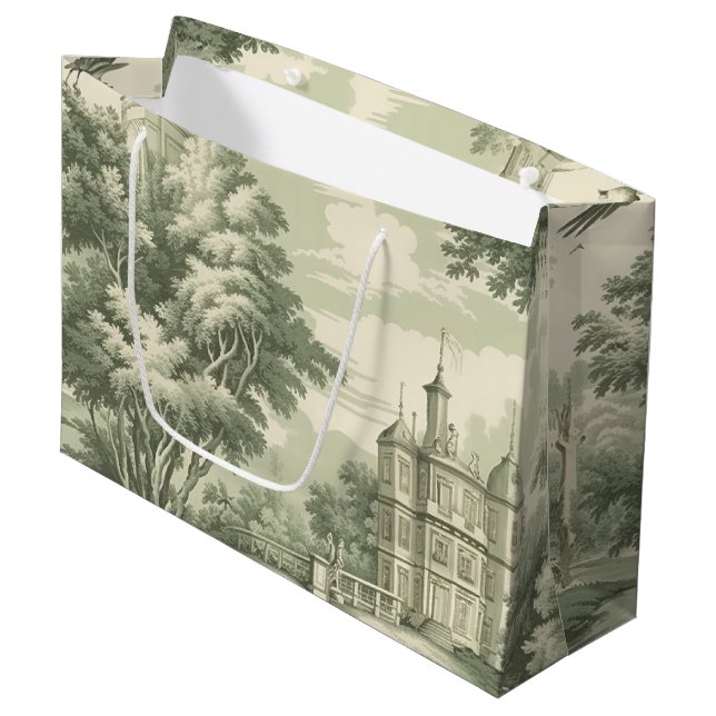 Green Countryside Hot Air Balloon Toile (7) (Framsidan Vinklad)